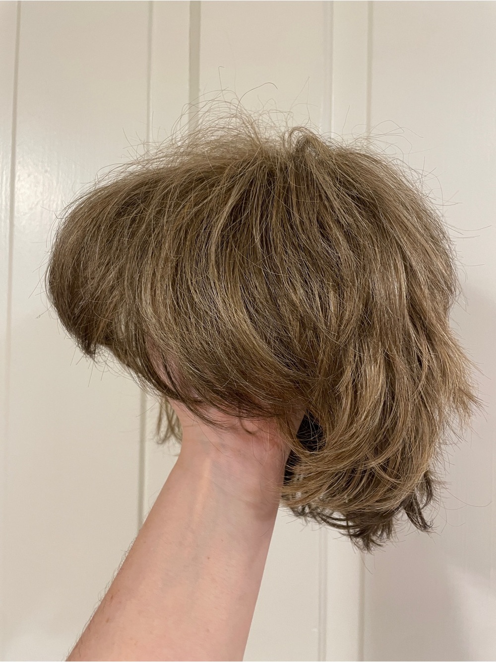 Petite Short Layered Synthetic Wig Brown Blonde Mix Worn Once Like New